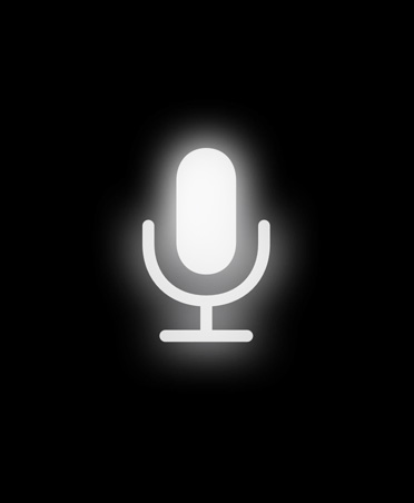 Logo brillante de micrófono
