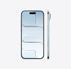 iPhone Air, exterior față, culoare Cer albastru, Dynamic Island centrat în partea de sus, exterior lateral, profil foarte subțire, buton lateral, buton Comenzi cameră