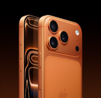 iPhone 17, Lavender colour, front exterior, back angled exterior, Dual Fusion camera system at top left, Camera Control button, front side exterior all screen design, Action, volume and side buttons