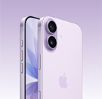 iPhone 17, lavendel, framsidan, baksidan, Fusion-proffskamerasystem i platån högst upp, kamerareglage, heltäckande skärm på framsidan, snabbknapp och sidoknappar