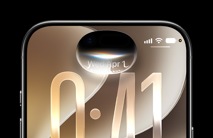 iPhone Air 上方三分之一處顯示 Siri AI 對話泡泡